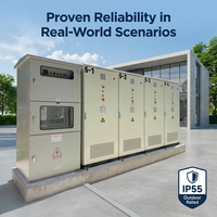 Système de stockage d'énergie tout-en-un 125 kW 261 kWh, armoire BESS avec protection IP54 pour le lissage des pics de consommation et les centrales photovoltaïques