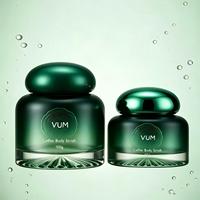 Pot de crème pour le visage en verre de luxe, flacon de lotion, emballage cosmétique personnalisé, 50 ml, cylindrique, transparent, givré, ambre, rose, bouchon à vis