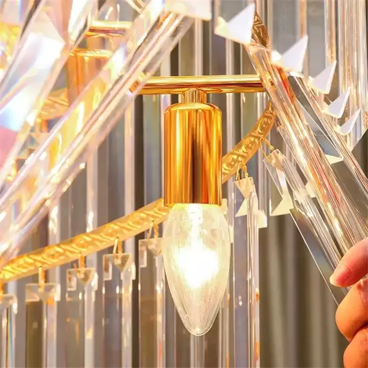 工場直販モダンゴールド大型LEDシャンデリアライト階段吹き抜け