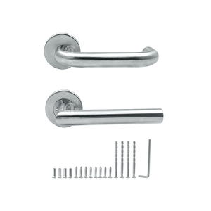 Modern Design Branddeuren Roestvrijstalen Insteek Binnendeur Set Luxe Verschillende <span class=keywords><strong>Types</strong></span> Zware Houten Deurgrepen Hendel - Product Image 2