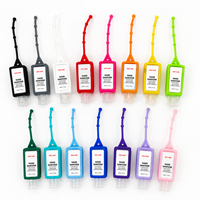 Porte-désinfectant pour les mains en silicone coloré personnalisé, porte-clés désinfectant pour les mains, porte-désinfectant pour les mains en silicone de 30 ml pour sac