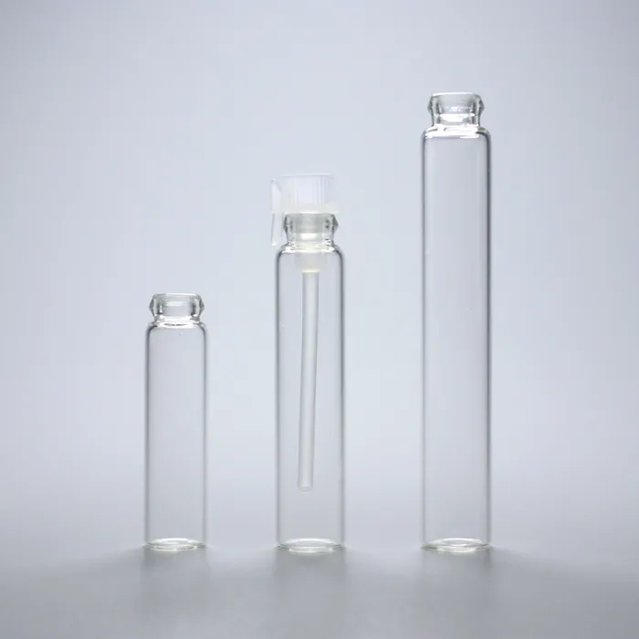 1ミリリットル2ミリリットル3cc Clear Empty Perfume Sample Tubular Borosilicate Glass Vial