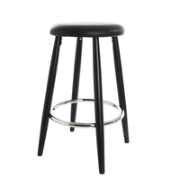 Tabourets de bar de restaurant modernes avec cadre en bois massif et repose-pieds rembourrés Meubles de bar de cuisine