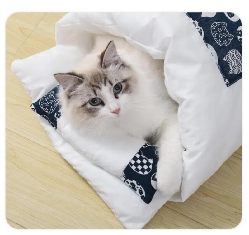 للبيع بالجملة من المصنع وصول القط الجديد كيس نوم للحيوانات الأليفة سرير تدفئة للشتاء سرير للكلاب الصغيرة