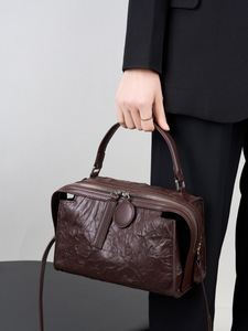 Bolso de Mano de Cuero Vacuno de Primera Calidad para Mujer, Estilo Vintage, 2 Formas de Llevar, Bandolera y de Mano, <span class=keywords><strong>Mercado</strong></span> Europeo/Estadounidense - Product Image 3