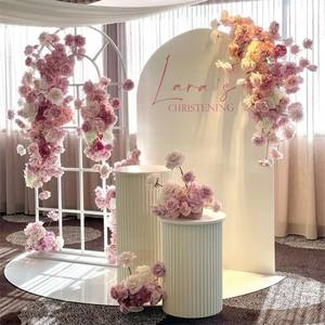 Ensemble de décoration de fond de mariage en PVC personnalisé, grand arc de mariage LED blanc, toile de fond de mariage, accessoire de décoration, vente en gros - Product Image 6