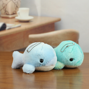 بيع بالجملة لطيف 11 قلادة سلسلة مفاتيح دلافين منفوشة صغيرة ناعمة مخصصة محشوة حيوان البحر للهدايا الترويجية - Product Image 4