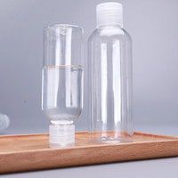 Bouteille désinfectant en plastique PET avec couvercle rabattable, 5, 10, 20, 30, 50, 60, 80, 100, 120, 150, 200, 250ml, 5 pièces