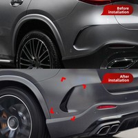 Spoiler ventilasi udara belakang, stiker mobil bagian modifikasi Bumper eksterior garis AMG untuk 2023 +