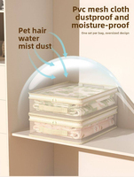 Sac de rangement transparent pour literie, organisateur de draps, boîte de rangement sous le lit pour chambre à coucher et armoire