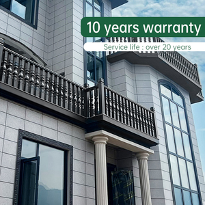 ราวบันไดอลูมิเนียมทนสนิมกลางแจ้งพร้อมเอฟเฟกต์หินอ่อนดีไซน์คอลัมน์โรมันสำหรับบันไดระเบียงและสวนระเบียงวิลล่าและเฉลียง - Product Image 6