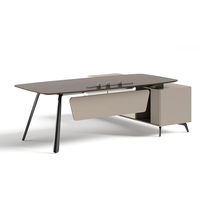 Bureau de direction en forme de L moderne et contemporain de haute qualité, table de bureau modulaire en bois pour un usage domestique