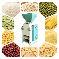 Plaqueuse de céréales multifonctionnelle robuste pour usage agricole, 450 kg/h, moteur 30 kW, pour le laminage du maïs et du manioc en Afrique, machine de décorticage du riz certifiée CE