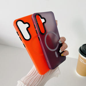 Mode Magnétique Mat Téléphone étui pour <span class=keywords><strong>iphone</strong></span> 15 ProMax 14 13 <span class=keywords><strong>12</strong></span> Pro Max 15Pro Sans Fil De Charge Antichoc Givré Couverture - Product Image 5