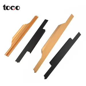 TOCO Rumah Kabinet Menarik Furniture Stang Tape T Bar Golden Line Pegangan Kabinet untuk Pintu Kayu - Product Image 3