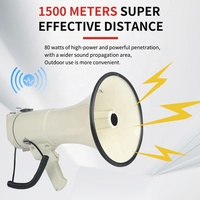 ER-55S Écran portable 50W haute puissance pour mégaphone, haut-parleur portable avec sirène intégrée, fonction d'enregistrement, batterie