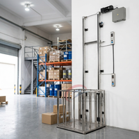 Monte-charge électrique vertical en acier inoxydable de 150 kg avec télécommande pour manutention de matériaux