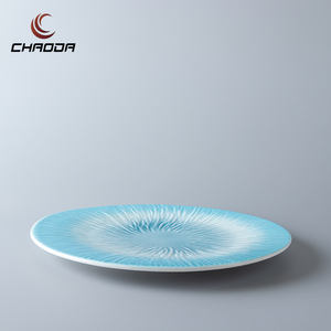 Assiettes mates glaçure de couleur personnalisée ustensiles de cuisson ronds en céramique plat de cuisson assiette plate en céramique assiette plate en porcelaine - Product Image 5