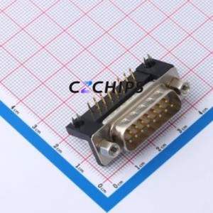 X0315WC2W2 D-Sub/VGA Connector Bent Lead Through Hole Connector Standard D-Sub Male 15P Right Angle Insert - Product Image 1