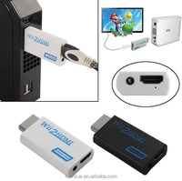 Adaptateur Wii vers HD Wii 1080P blanc et noir Convertisseur Wii2HDMI pour écran PC HDTV Monitor