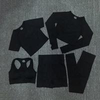 Ensemble de Yoga 5 pièces sans couture pour femmes, vêtements de Fitness, de haute qualité, couleur personnalisée