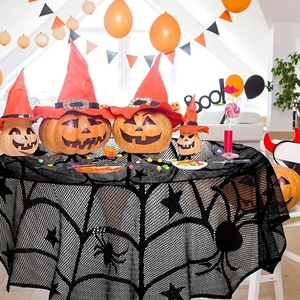 Tovaglia rotonda <span class=keywords><strong>di</strong></span> <span class=keywords><strong>Halloween</strong></span> in tessuto <span class=keywords><strong>di</strong></span> pizzo nero tovaglia <span class=keywords><strong>per</strong></span> <span class=keywords><strong>decorazioni</strong></span> <span class=keywords><strong>per</strong></span> <span class=keywords><strong>la</strong></span> <span class=keywords><strong>tavola</strong></span> <span class=keywords><strong>di</strong></span> casa - Product Image 4