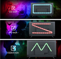 Bande lumineuse LED pour téléviseur, 2 m, SMD5050, bande lumineuse RGB, synchronisation musicale, USB, rétroéclairage pour téléviseur avec télécommande pour téléviseur de 24 à 60 pouces