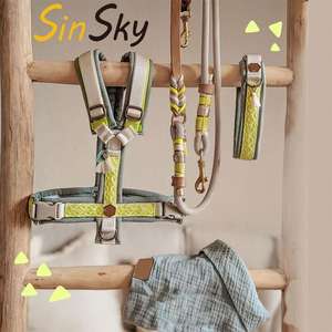 SinSky-Conjunto de arnés de nailon con forma de Y para perros, arnés de entrenamiento para perros sin tirones, chaleco, collar de correa para perros - Product Image 1