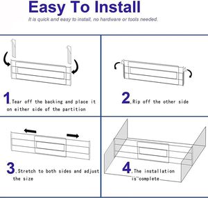 8 Pack Injection-Molded Adjustable <b>Drawer</b> Dividers Set Clear Plastic <b>Drawers</b> Separators <b>for</b> Living Room Clothing <b>Storage</b> - Product Image 3