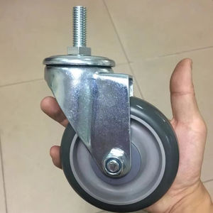 Belastbare Doppelkugellager-Räder aus Polyurethan und Stahl für Handwagen, Mittelschwere Laufrollen - Product Image 3