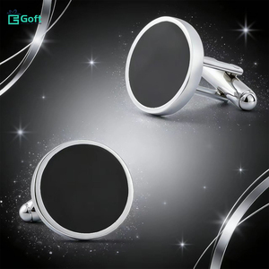 Boutons de manchette vintage en émail et fer pour hommes |   Boutons de manchette français de qualité export avec finition artisanale huilée - Product Image 2