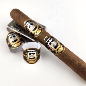 Label kertas desain mewah cetak cerutu stempel panas emas pita Label cerutu label rokok timbul stiker cap emas - Product Image 2
