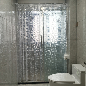 Cortina <span class=keywords><strong>de</strong></span> ducha transparente <span class=keywords><strong>de</strong></span> 72X78 pulgadas, <span class=keywords><strong>cortinas</strong></span> <span class=keywords><strong>de</strong></span> ducha <span class=keywords><strong>de</strong></span> <span class=keywords><strong>baño</strong></span> <span class=keywords><strong>largas</strong></span>, revestimiento <span class=keywords><strong>de</strong></span> ducha <span class=keywords><strong>de</strong></span> <span class=keywords><strong>baño</strong></span> con diseño <span class=keywords><strong>de</strong></span> cubo <span class=keywords><strong>de</strong></span> agua 3D impermeable - Product Image 2