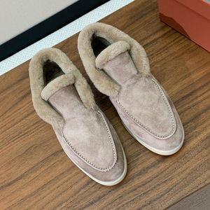 Nuovi Stivali Invernali Italiani alla Moda, Scarpe da <span class=keywords><strong>Donna</strong></span> in Vera Pelle con Lana Calda, Leggere e Termiche, Slip-On per la Neve - Product Image 1