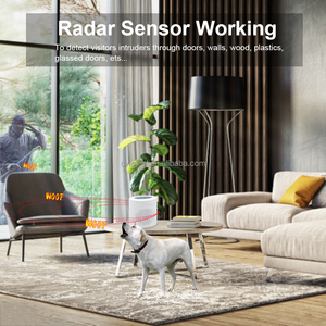 Radar cảm biến con chó sủa Báo động phát hiện chuyển động không dây cơ thể con người đi bộ cảm biến cửa an ninh Hệ thống cảnh báo thiết bị cho nhà - Product Image 4