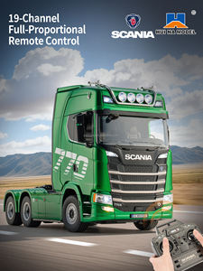 Huina 1501pro Green <span class=keywords><strong>Scania</strong></span> con Licencia Oficial 770S V8 1/18 Camión Tractor <span class=keywords><strong>RC</strong></span> de Aleación 25CH 2.4G 6WD Modelo de Remolque de Ingeniería con Luces - Product Image 1
