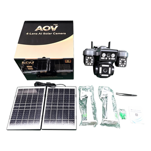 S9 Hieasy 5MP Four Screens 1200mAh 4G Outdoor Solar <b>Camera</b> Home Security PTZ Security CCTV Motion Tracking 10X Zoom HiEasy - Product Image 2
