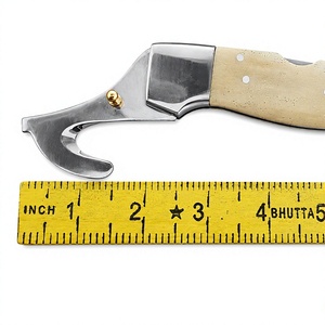 มีดพับใบมีดสแตนเลสแบบ Sheepsfoot พร้อมปุ่มหมุนขนาด 4 นิ้ว มีดอเนกประสงค์-เกรด DIY ปรับแต่งได้ตามสั่ง รับประกัน 3 ปี - Product Image 1