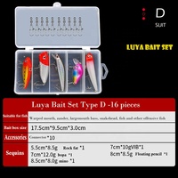 Équipement de pêche multi-spécifications, crankbait artificiel vairon popper vib kit d'appâts durs et souples pour la pêche