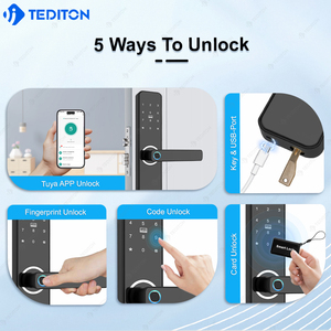Tediton Tuya TTlock House Serrure intelligente pour porte avant Serrure <span class=keywords><strong>de</strong></span> porte interne à combinaison avec <span class=keywords><strong>code</strong></span> numérique Serrure <span class=keywords><strong>de</strong></span> porte électrique intelligente - Product Image 4