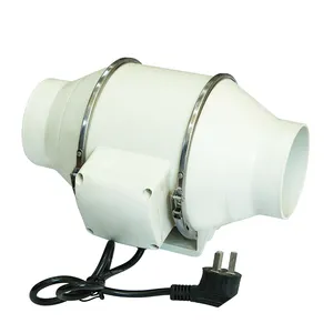 Quiet 2-speed 8" inch Plastic exhaust Ventilation Exhaust Silent Mixed Flow Inline Duct with Speed Control for Grow Tent