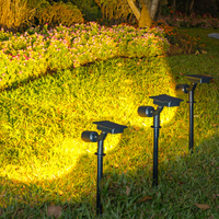 Lampes solaires de jardin réglables IP65, projecteurs solaires LED pour éclairage extérieur de pelouse, de chemin, de cour et de paysage