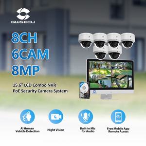 Système de caméra de surveillance CCTV GWSECU 6X 8MP 8 canaux PoE NVR, caméra dôme 4K, IA, audio, vision nocturne, sécurité IP, surveillance à domicile et en entreprise - Product Image 2