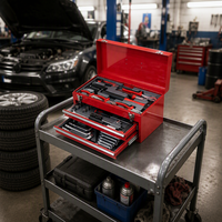 Lot de 83 clés à douille et outils de sécurité pour la maison et l'automobile, coffret métallique portable