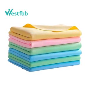Éponge faciale carrée Westfbb en PVA synthétique super douce, blanche pure, séchage rapide, pour un nettoyage en profondeur du visage - Product Image 1