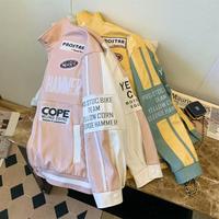 Blouson de pilote en cuir camel pour homme, style motard, avec col montant et empiècements, vente en gros