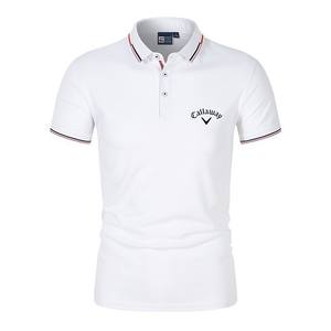 T-shirt en coton décontracté à manches courtes en tricot uni de haute qualité personnalisé pour hommes <span class=keywords><strong>Callaway</strong></span>, anti-boulochage - Product Image 1