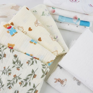 100 хлопковая двухслойная марлевая Пижама с мультяшным принтом - Product Image 1