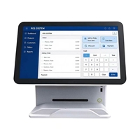 Sistem POS Android Layar Sentuh 15.6 Inch Langsung dari Pabrik, WiFi, BT, Pembaca Kartu Magnetik NFC, Mesin Kasir All in One untuk Retail