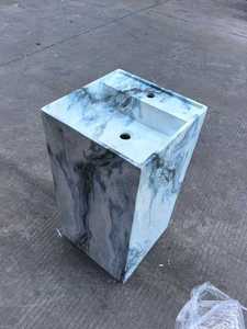 <span class=keywords><strong>Lavabo</strong></span> Moderno <span class=keywords><strong>de</strong></span> Piedra Artificial <span class=keywords><strong>con</strong></span> Soporte para Grifo <span class=keywords><strong>de</strong></span> un Solo Orificio, <span class=keywords><strong>Lavabo</strong></span> Artístico Independiente para Baño - Product Image 4